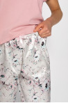 Dwuczęściowa piżama damska długie spodnie krótki rękaw  SPA Garden